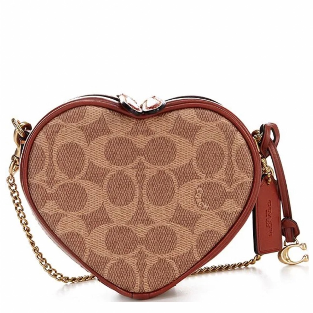 Authentic coach heart bag